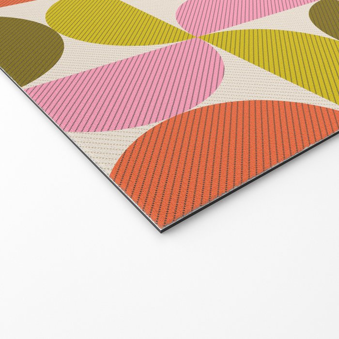 Mid Century Modern Shapes - Pink, Olive Green & Orange Welcome Mat Gallery Image 2