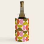 Mid Century Modern Shapes - Pink, Olive Green & Orange Wine Chiller Gallery Image 3