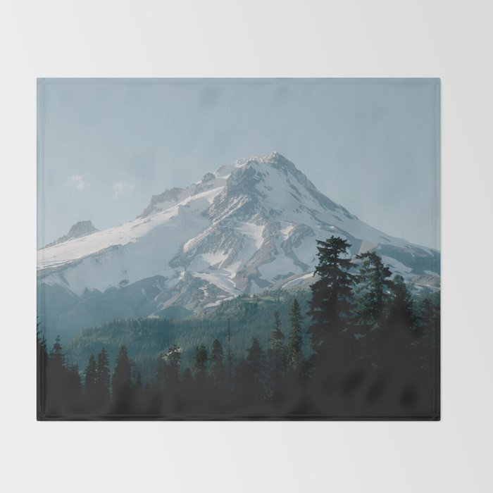 Mount Hood XII Throw Blanket Gallery Image 2