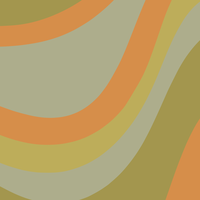 Retro Waves Abstract Pattern Celadon Green Orange Coffee Mug Gallery Image 2