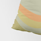Retro Waves Abstract Pattern Celadon Green Orange Pillow Sham Gallery Image 4