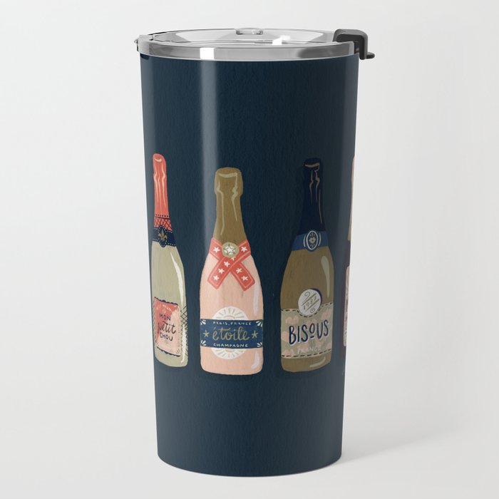 French Champagne Collection - Teal Travel Mug Gallery Image 2