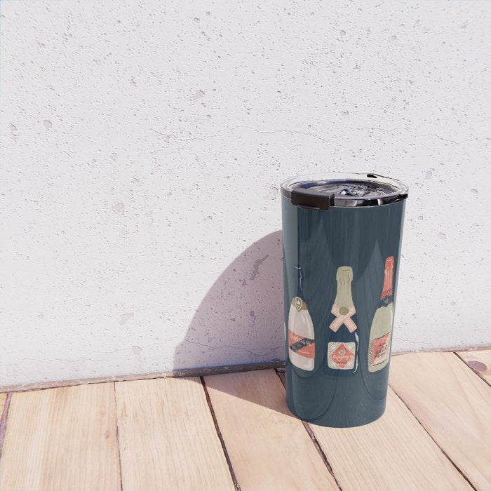 French Champagne Collection - Teal Travel Mug Gallery Image 4