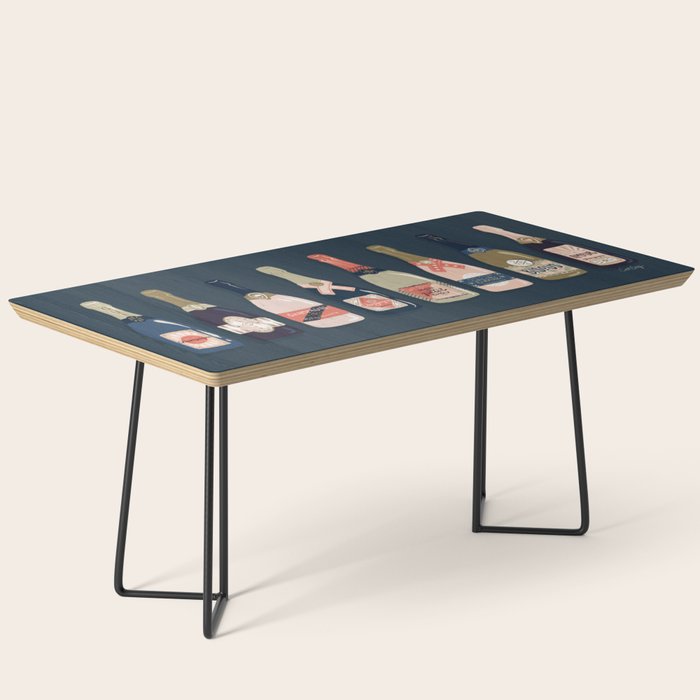 French Champagne Collection - Teal Coffee Table Gallery Image 1