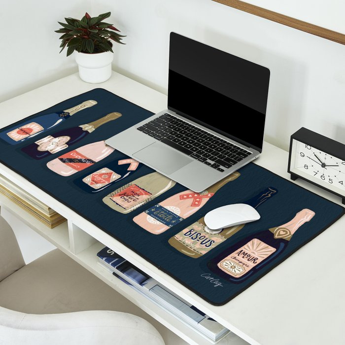 French Champagne Collection - Teal Desk Mat Gallery Image 2