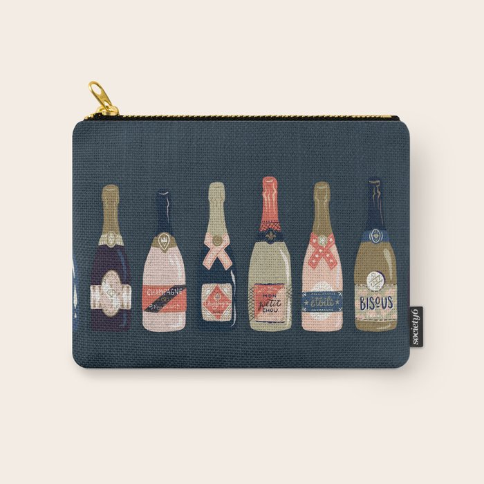 French Champagne Collection â Teal Carry All Pouch Gallery Image 1
