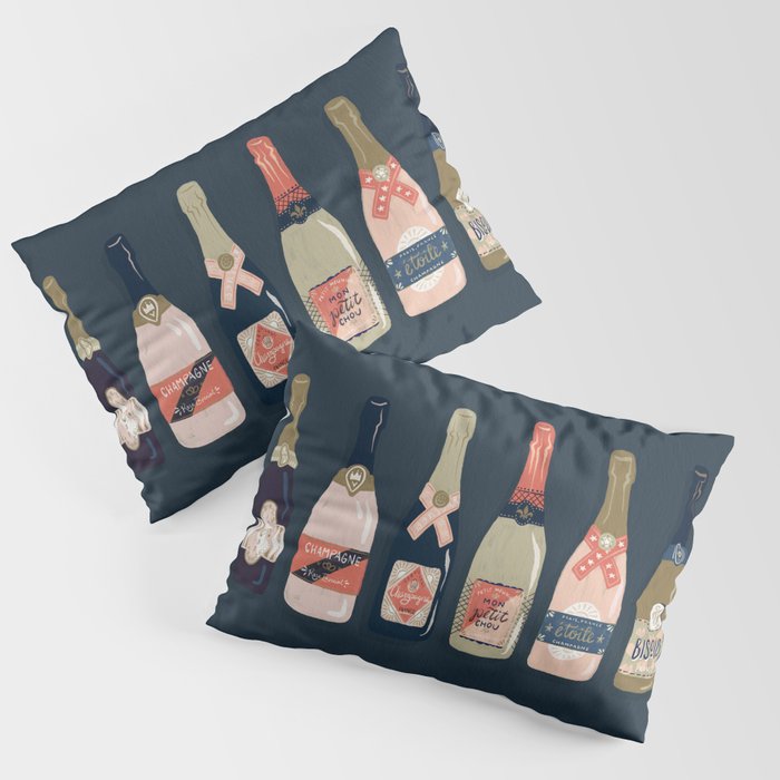 French Champagne Collection - Teal Pillow Sham Gallery Image 1