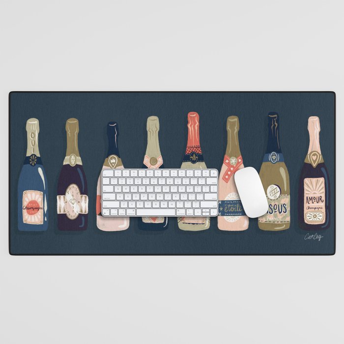 French Champagne Collection - Teal Desk Mat Gallery Image 1