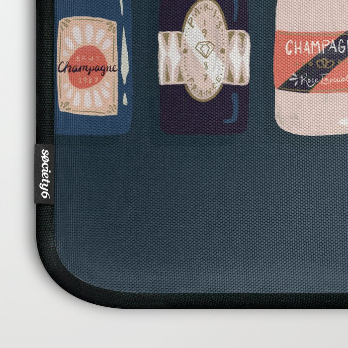 French Champagne Collection - Teal Laptop Sleeve Gallery Image 3