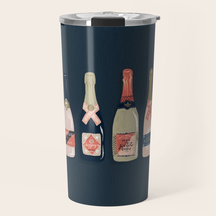 French Champagne Collection - Teal Travel Mug Gallery Image 1