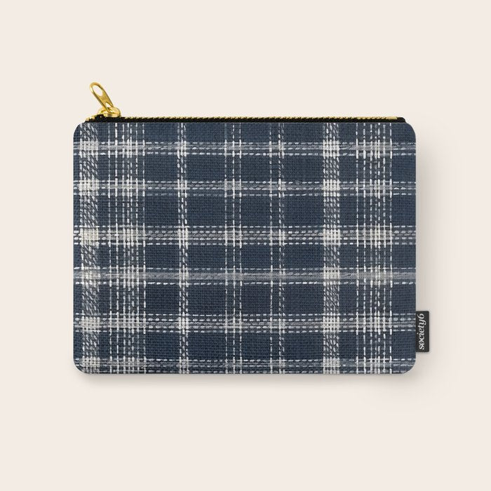 Cozy Blue Plaid  Carry All Pouch Gallery Image 1