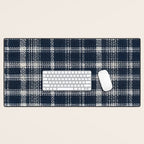 Cozy Blue Plaid  Desk Mat Gallery Image 1