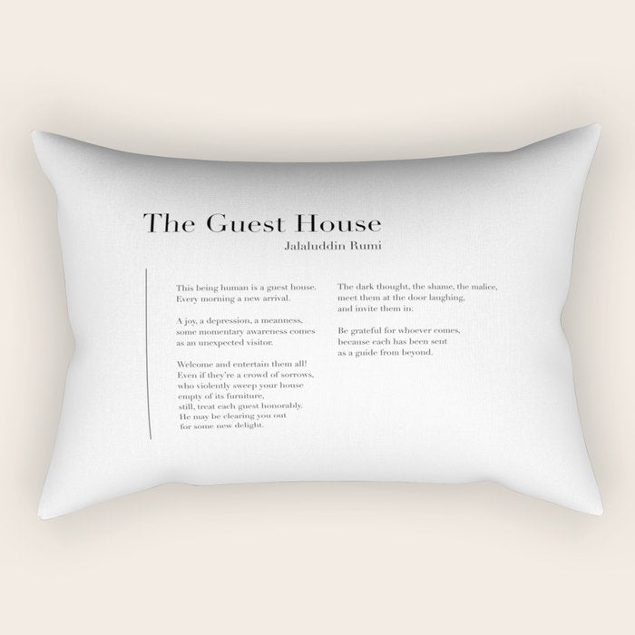 The Guest House by Rumi Rectangular Pillow Gallery Image 1