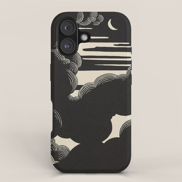 FeÌlix Vallotton Wolken, 1890 Midnight Moon Night Clouds iPhone Case Gallery Image 1