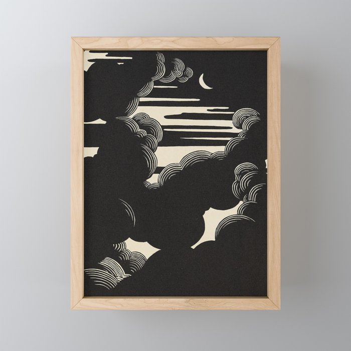 FeÌlix Vallotton Wolken, 1890 Midnight Moon Night Clouds Mini Art Print Gallery Image 1