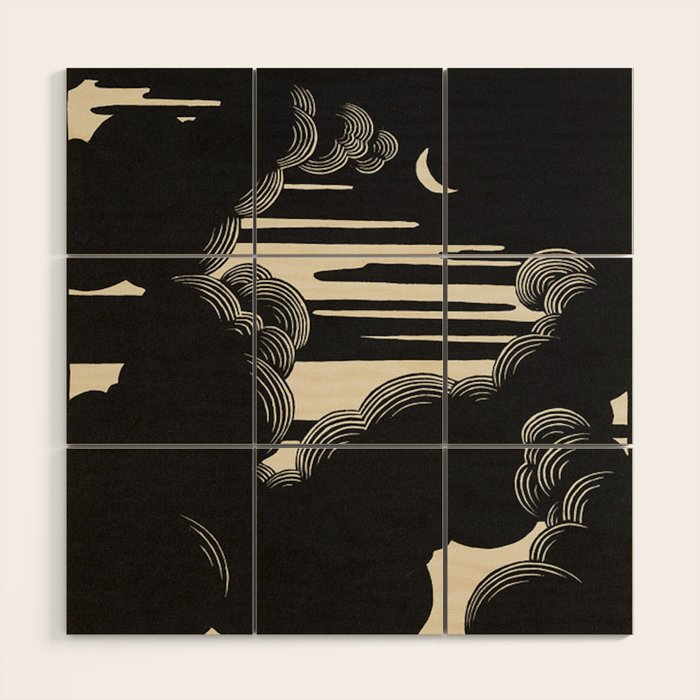 FeÌlix Vallotton Wolken, 1890 Midnight Moon Night Clouds Wood Wall Art Gallery Image 1