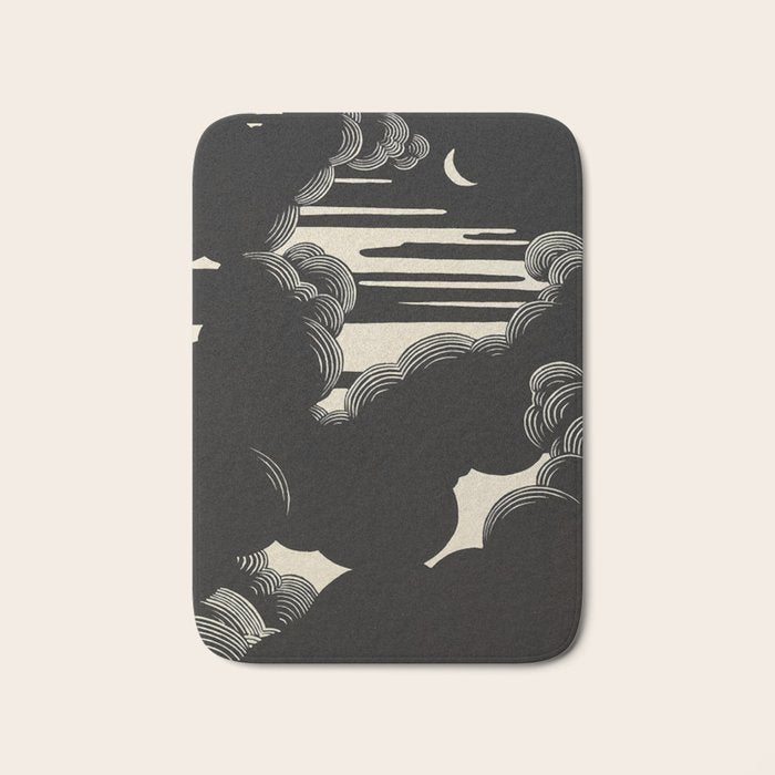 FeÌlix Vallotton Wolken, 1890 Midnight Moon Night Clouds Bath Mat Gallery Image 1