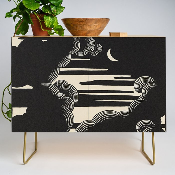 FeÌlix Vallotton Wolken, 1890 Midnight Moon Night Clouds Credenza Gallery Image 1
