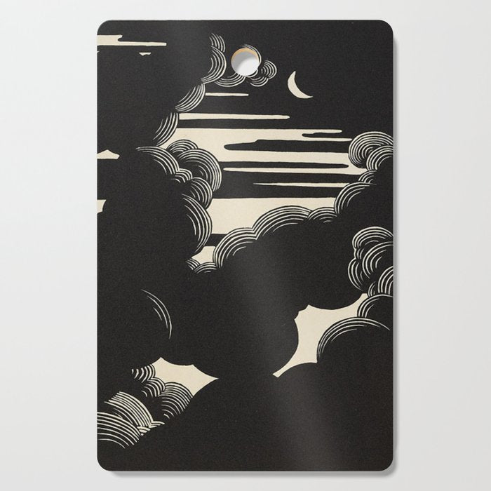 FeÌlix Vallotton Wolken, 1890 Midnight Moon Night Clouds Cutting Board Gallery Image 1