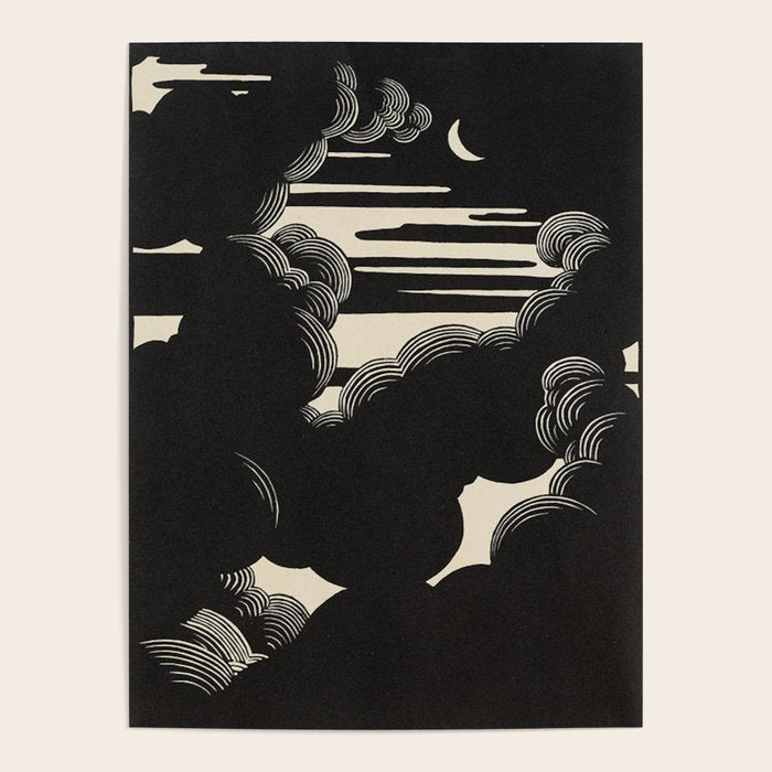 FeÌlix Vallotton Wolken, 1890 Midnight Moon Night Clouds Poster Gallery Image 4