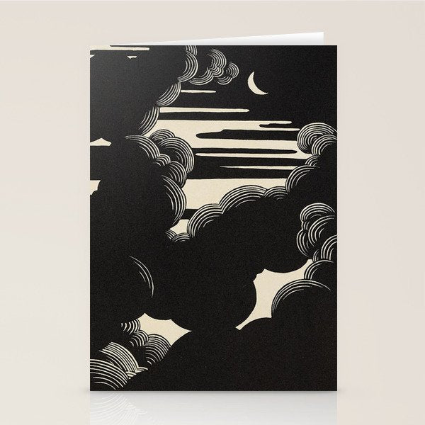 FeÌlix Vallotton Wolken, 1890 Midnight Moon Night Clouds Stationery Card Gallery Image 2