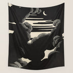 FeÌlix Vallotton Wolken, 1890 Midnight Moon Night Clouds Wall Tapestry Gallery Image 4