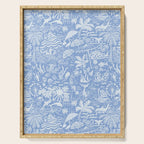 Coastal Daydreams Blue & White Ocean Collage Pattern Serving Tray Gallery Image 1