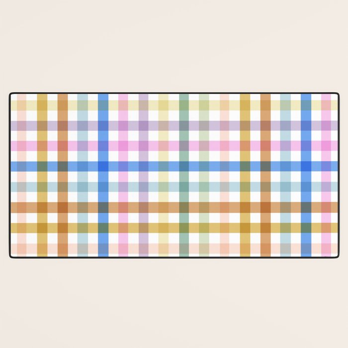 Rainbow Check Bliss Desk Mat Gallery Image 3