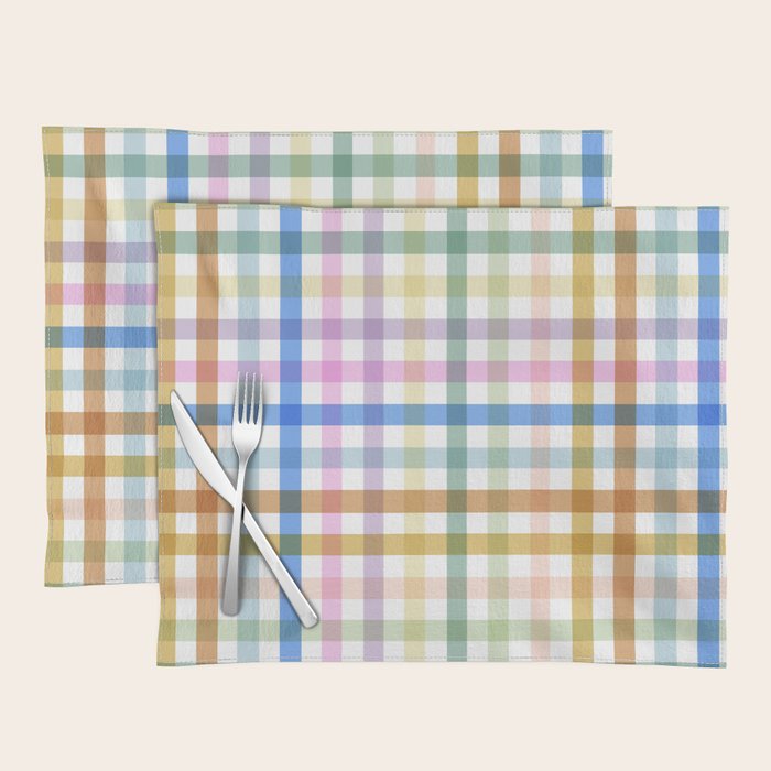 Rainbow Check Bliss Placemat Gallery Image 1