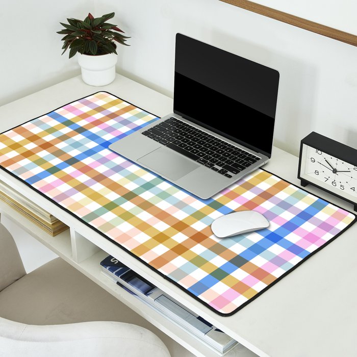 Rainbow Check Bliss Desk Mat Gallery Image 2