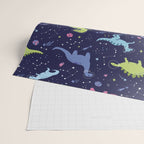 Dinosaurs in Space Wrapping Paper Gallery Image 2