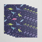 Dinosaurs in Space Wrapping Paper Gallery Image 3