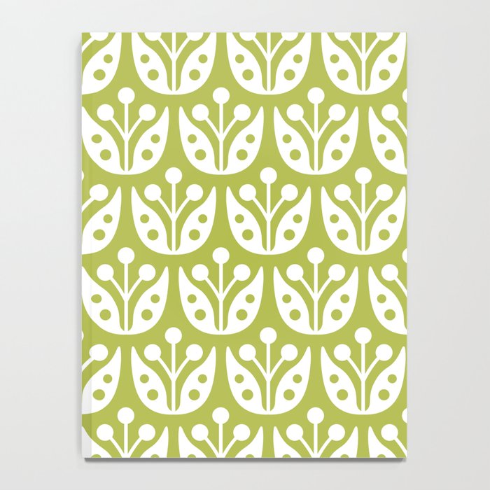 Mid Century Flower Pattern 5 Notebook Gallery Image 4
