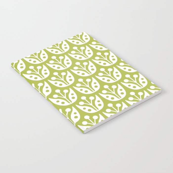 Mid Century Flower Pattern 5 Notebook Gallery Image 2