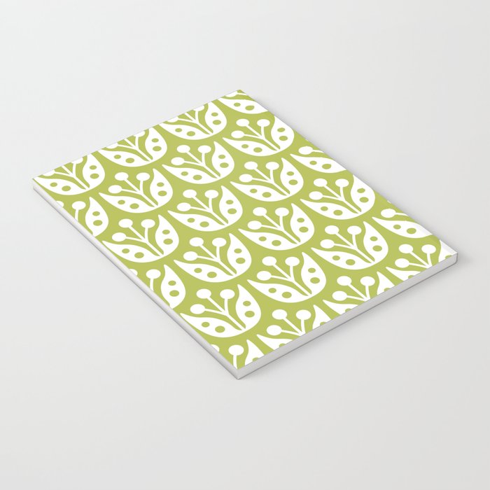 Mid Century Flower Pattern 5 Notebook Gallery Image 3