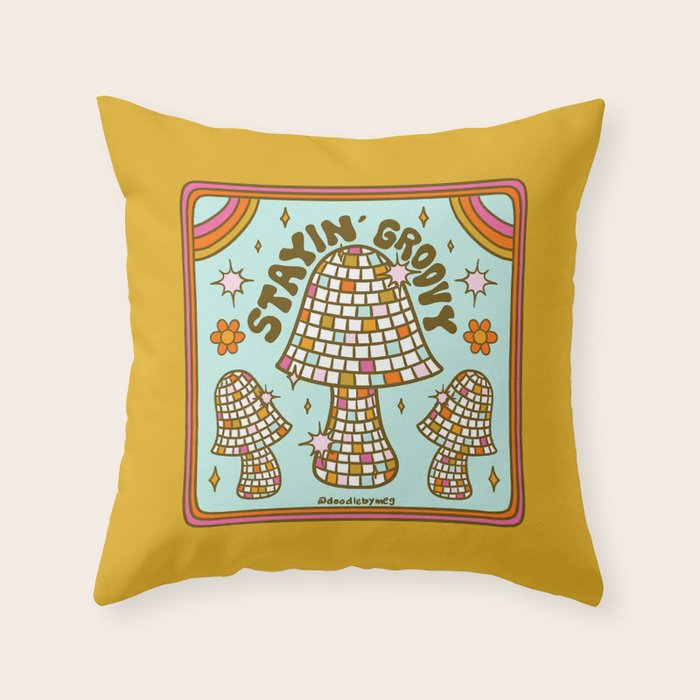Stayin' Groovy Throw Pillow Gallery Image 6