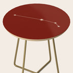 Aries Zodiac Star Constellation Line Art Ruby Red Side Table Gallery Image 2