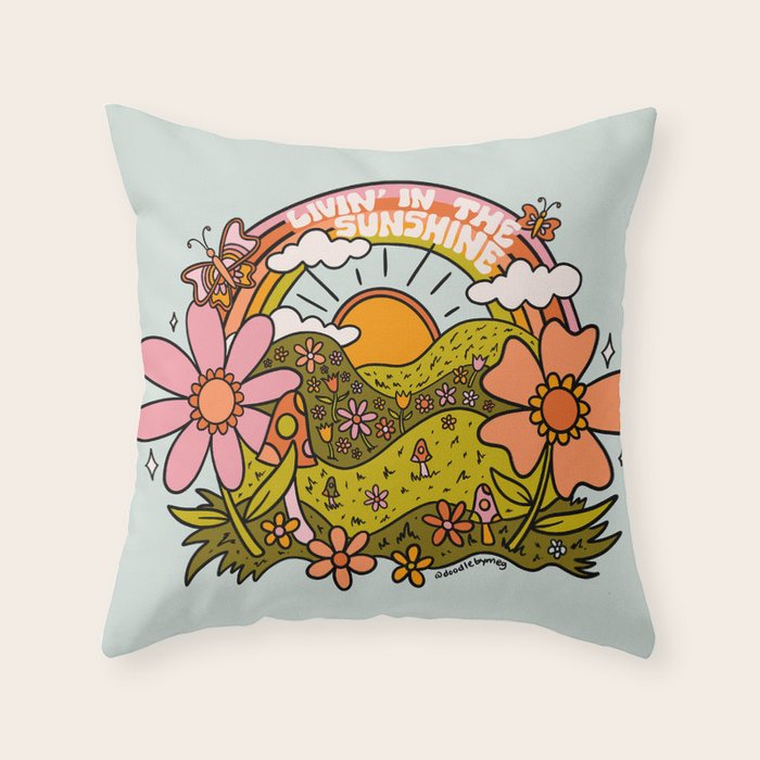 Livin' In the Sunshine Throw Pillow Gallery Image 6