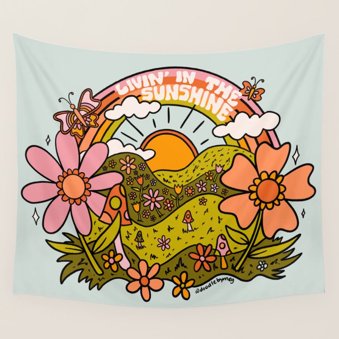 Livin' In the Sunshine Wall Tapestry Gallery Image 4