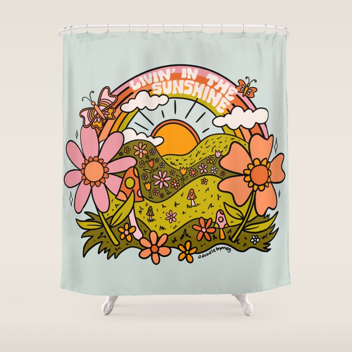 Livin' In the Sunshine Shower Curtain Gallery Image 1