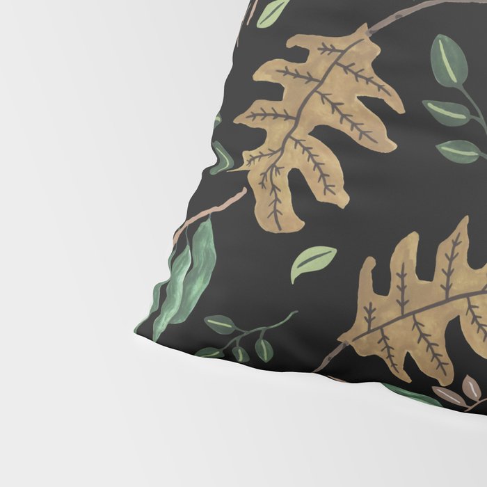 Fall of fall leaves dark Pillow Sham Gallery Image 4