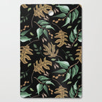 Fall of fall leaves dark Cutting Board Gallery Image 1