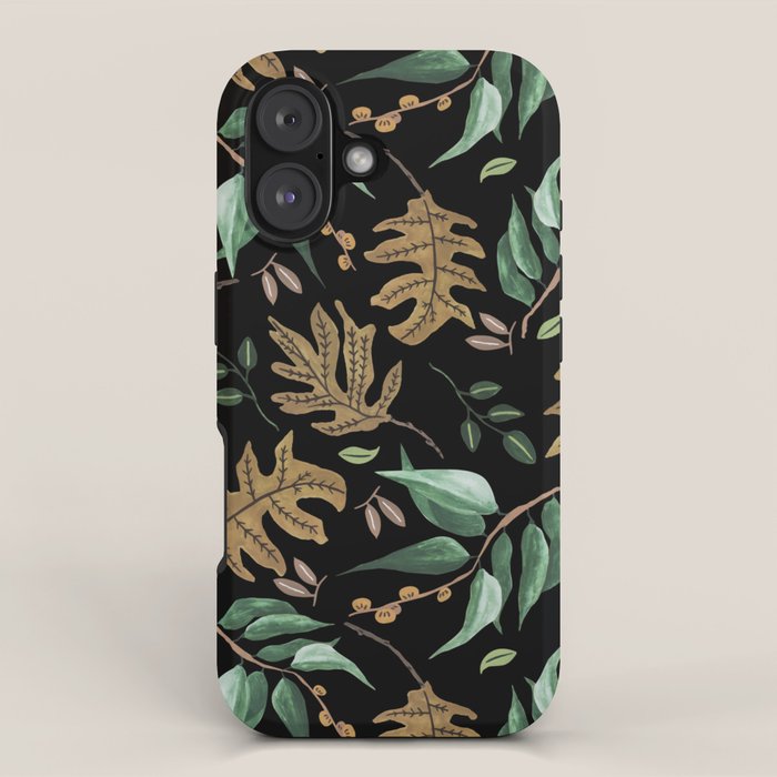 Fall of fall leaves dark iPhone Case Gallery Image 1