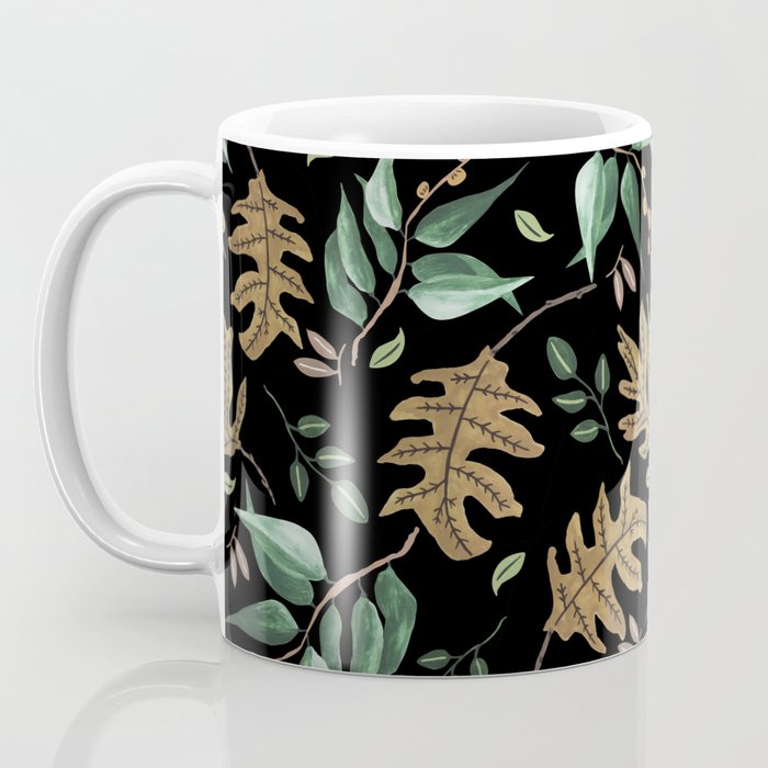 Fall of fall leaves dark Coffee Mug Gallery Image 3