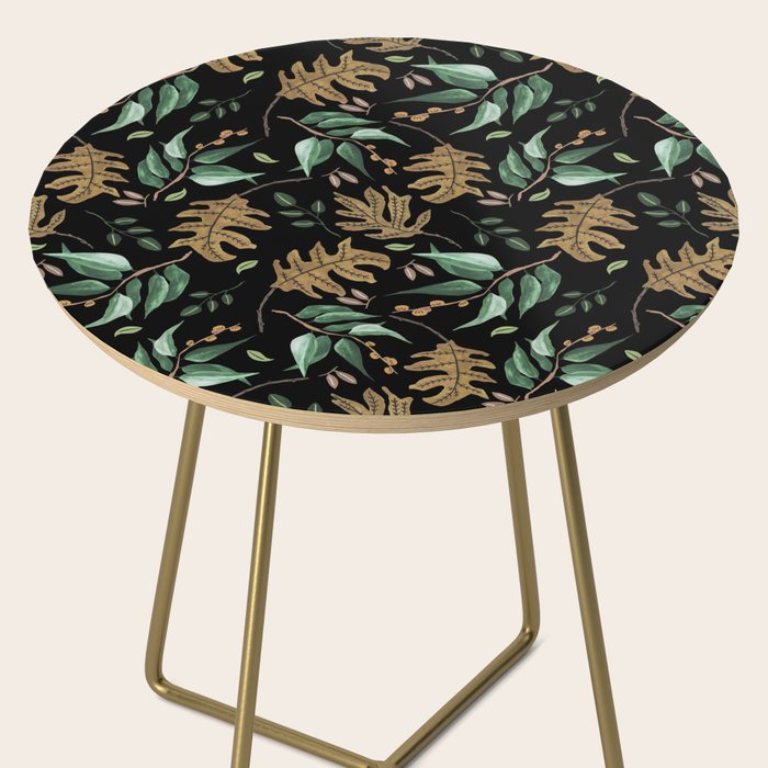 Fall of fall leaves dark Side Table Gallery Image 2