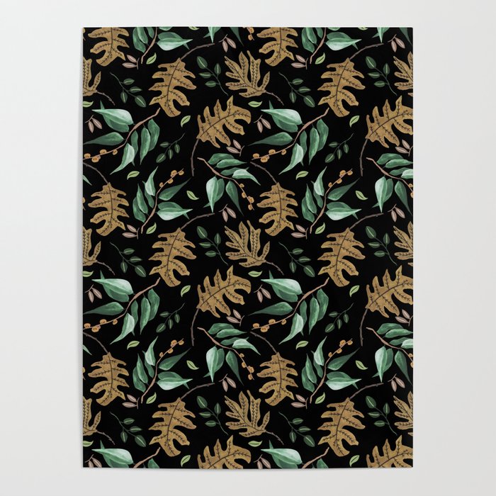 Fall of fall leaves dark Poster Gallery Image 2