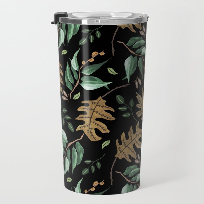 Fall of fall leaves dark Travel Mug Gallery Image 3