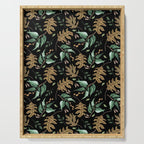 Fall of fall leaves dark Serving Tray Gallery Image 1
