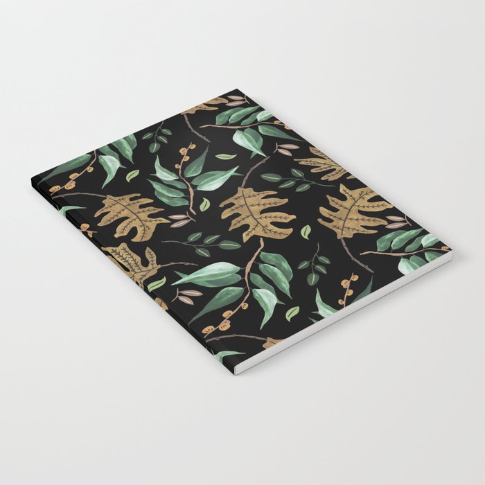 Fall of fall leaves dark Notebook Gallery Image 1