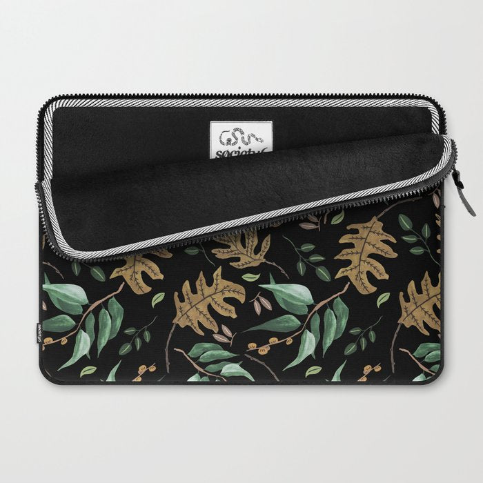 Fall of fall leaves dark Laptop Sleeve Gallery Image 2